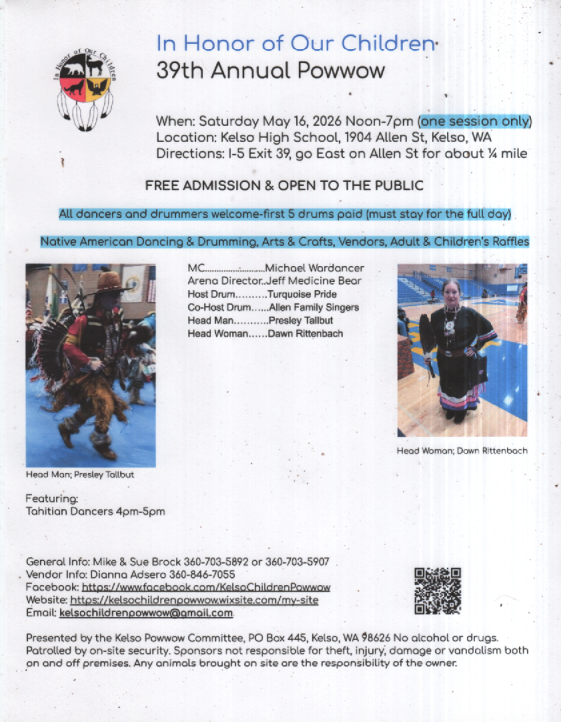 In Honor of Our Children Annual Pow Wow 2026